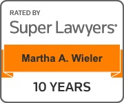 Rated By | Super Lawyers | Martha A. Wieler | 10 Years