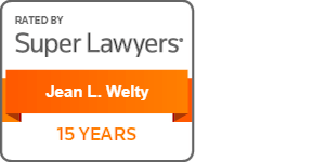 Rated by Super Lawyers | Jean L Welty | 15 Years